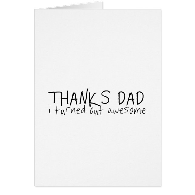 Tack pappa... Fars dag-gåva Hälsningskort (Framsidan)