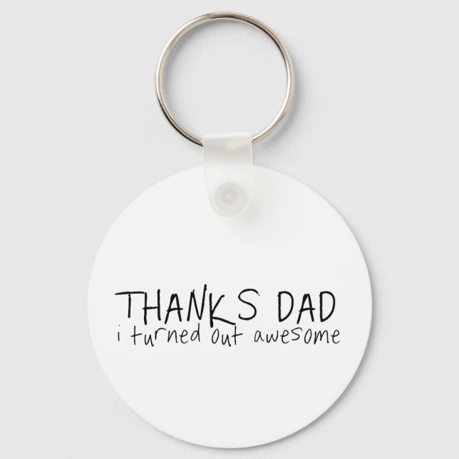 Tack pappa... Fars dag-gåva Nyckelring (Framsida)