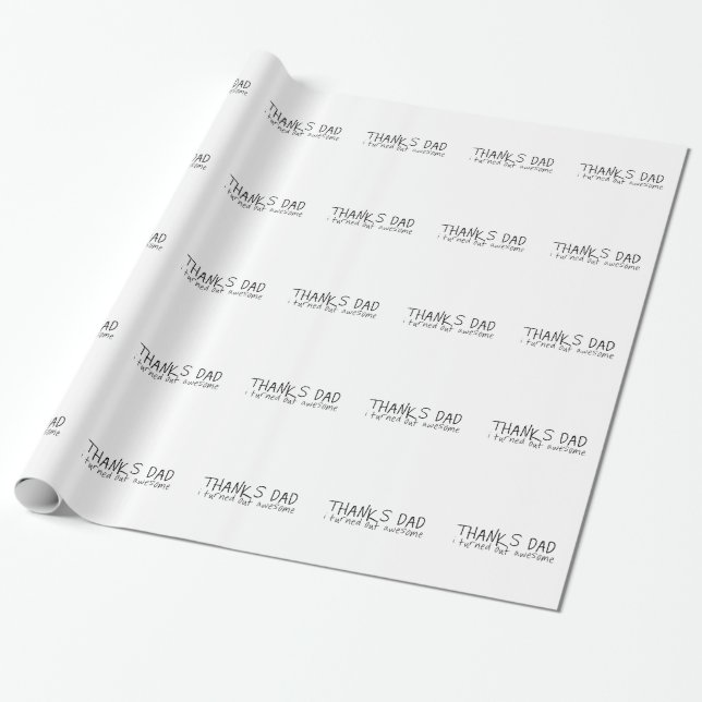 Tack pappa... Fars dag-gåva Presentpapper (Utrullad)