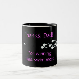 Tack, Pappa.. för att du vann Simman. Två-Tonad Mugg