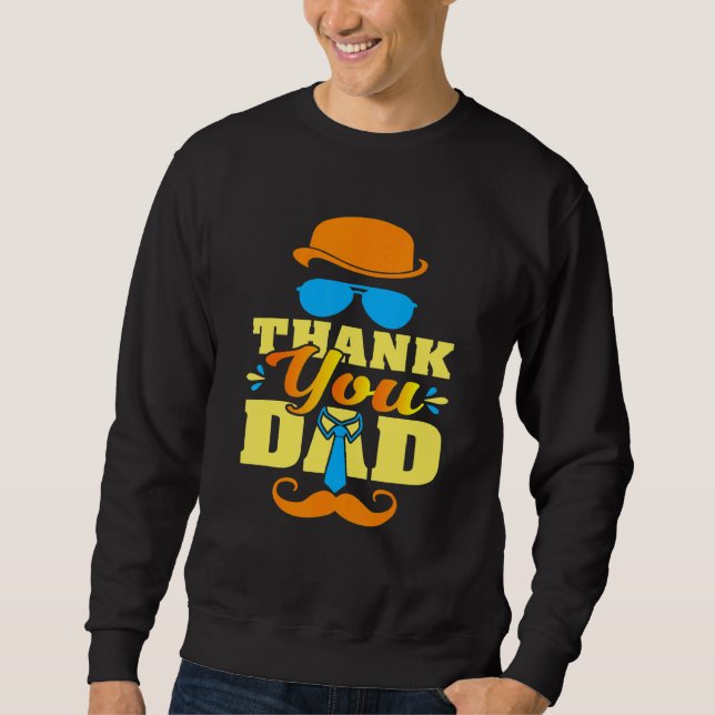 Tack Pappa for Fars dag for pappa Lång Ärmad Tröja (Framsida)