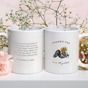 Tack Pappa Gå vid Mina sidvattenfärgsskor Kaffemugg