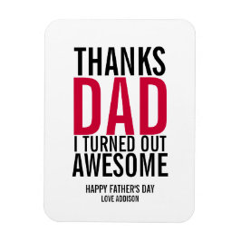 Tack Pappa jag stängde av Fantastisk Fars dag Magn Magnet