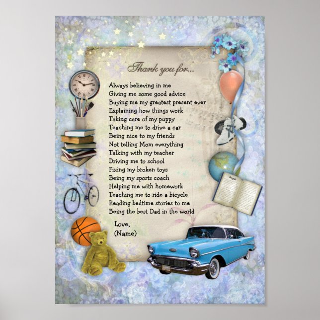 Tack Pappa Poster (Framsidan)