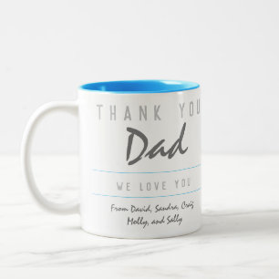 Tack-Pappa-tvåtonskaffe Mugg