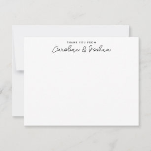 Tack par Newlyged Namn Bröllop Stationery Anteckningskort