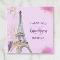 Tack Paris Eiffel Torn Rosa Quinceanera