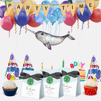 Tack, pastel rand ler ler vattenmelon Blue Presentaskar