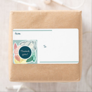 Tack - Pastel Teal Tropical Fraktsedel