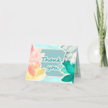 Tack - Pastel Tropical Löv och Vågar