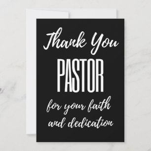 Tack Pastor for Your Faith Kort