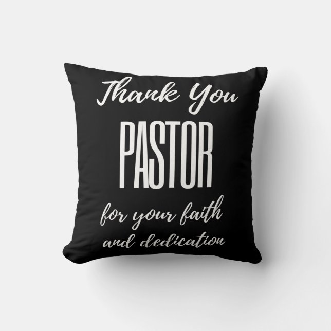 Tack Pastor for Your Faith Kudde (Framsida)