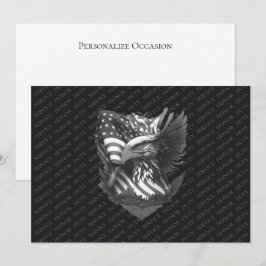 Tack Patriotiska Militäruppskattande Veteraner Julkort