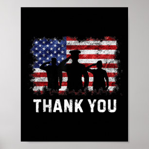 Tack Patriotiska Tröjor Minnesdagen 4:e Juli Poster