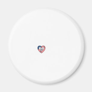 Tack Patriotiskt Hjärta Vintage Vektor Design_1 Magnet