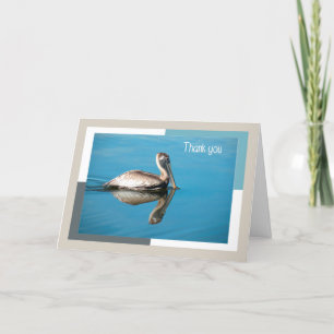 Tack, Pelican med eftertanke Tack Kort