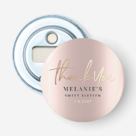 Tack Personlig 16:e Möhippan Ro Guld Chic Flasköppnare