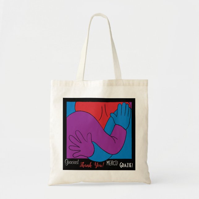 Tack Personlig Budget Tote Bag Tygkasse (Framsidan)