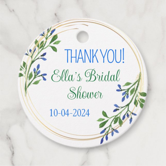 Tack personliga bröllopsfest favor etiketter (Framsida)