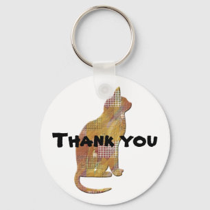 Tack Pet Sitter Animal Lover Patchwork Cat Nyckelring