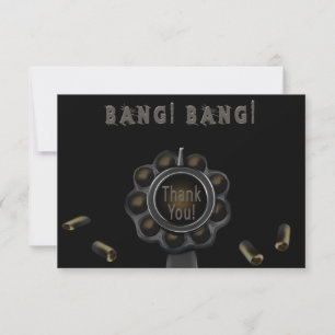 Tack Pewter Gun Barrel Inbjudningar