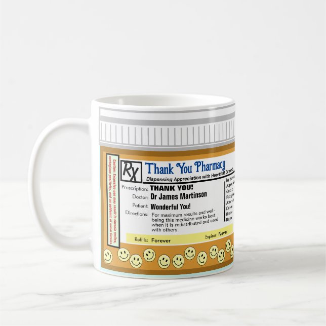 Tack Pharmacy Kaffemugg (Vänster)
