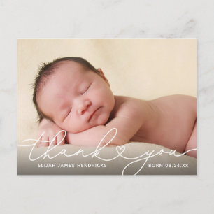 Tack Photo Baby annons vykort