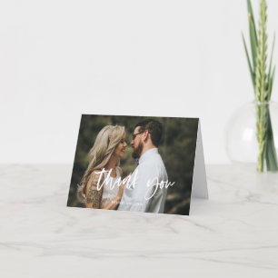Tack Photo Bröllop Card Kort