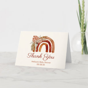 Tack Photo Terracotta Boho Rainbow Tropical Kort