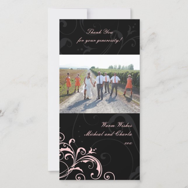 Tack Photocard (4x8) Kort (Framsida)
