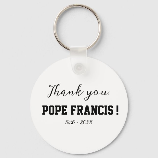 Tack, Pope Francis, dog bort Vind Chime! Nyckelring (Framsida)