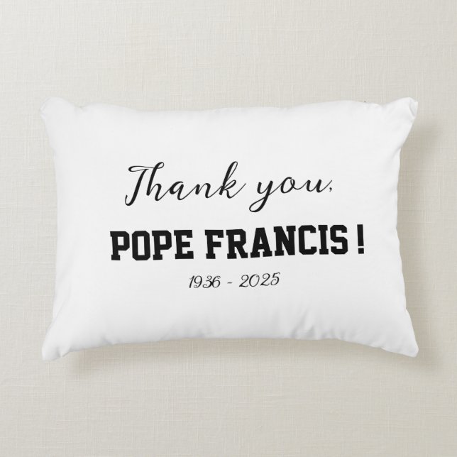 Tack, Pope Francis, dog bort Vind Chime! Prydnadskudde (Framsidan)