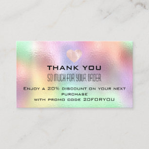 Tack Poshmark Instagr Discount Ro Heart Visitkort