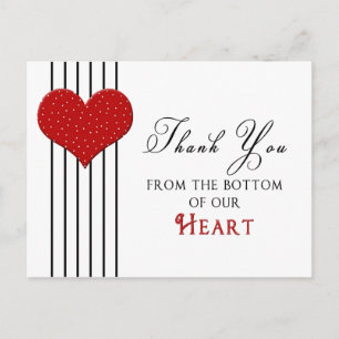 TACK POSTCARD - RED HEART - VYKORT