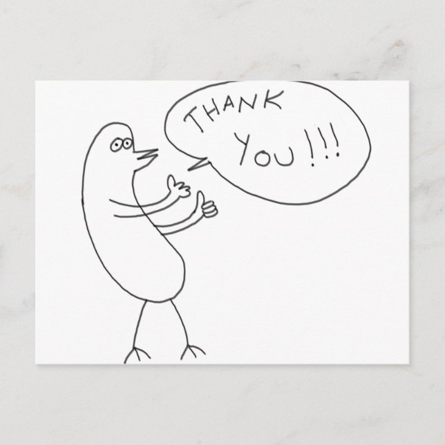 Tack!!! Postkort Vykort (Framsida)