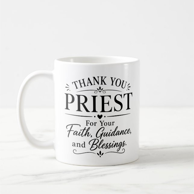 Tack Präst Tacksamhetsgåva Kaffemugg (Vänster)