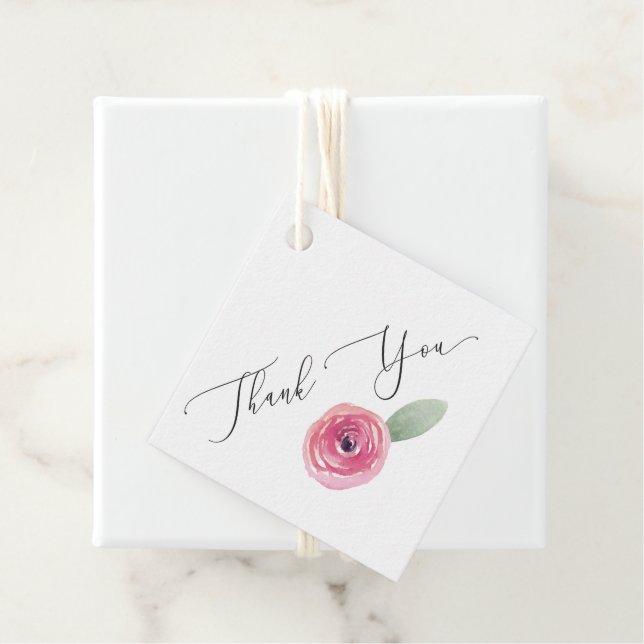 Tack Presentkort för Rosa Bröllopsfavör Gåvor Etiketter (På plats)