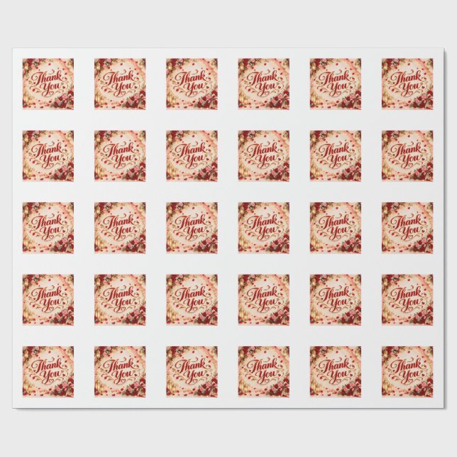 Tack  presentpapper (Platt)