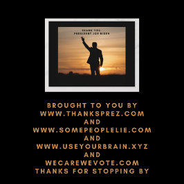 Tack, president Joe Biden Helg Vykort