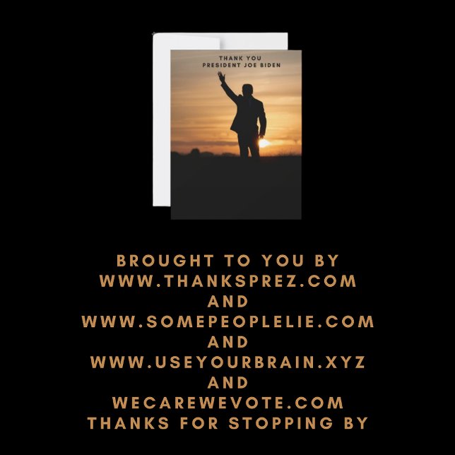 Tack, president Joe Biden Julkort (Skapare uppladdad)