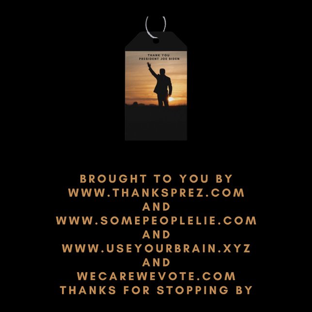 Tack, president Joe Biden Presentetikett (Skapare uppladdad)