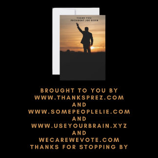 Tack, president Joe Biden Tack Kort