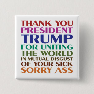 Tack President Trump - Anti Trump Knapp