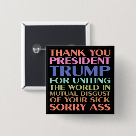 Tack President Trump för att förena världen Knapp