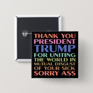 Tack President Trump för att förena världen Knapp