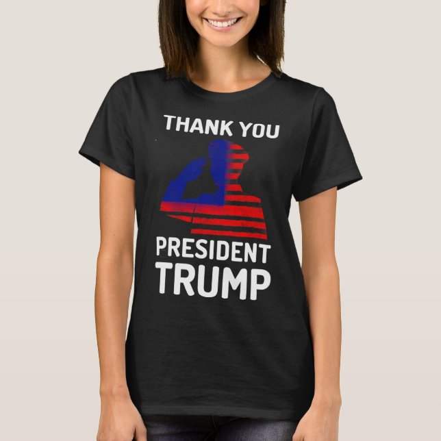 Tack President Trump  T Shirt (Framsida)