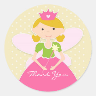 Tack Princess Sticker Runt Klistermärke