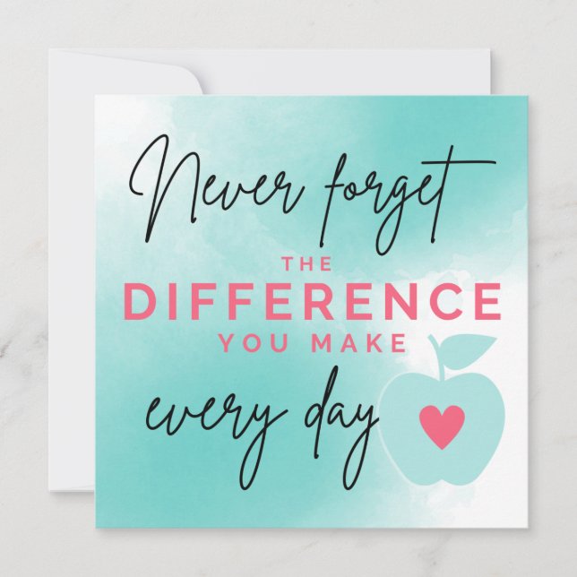 Tack Principal, Tack Lärarkort Kort (Framsida)