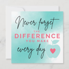 Tack Principal, Tack Lärarkort Kort