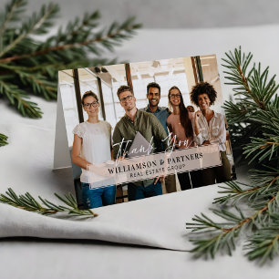 Tack Professionell Company Photo Rosa Plaque Kort
